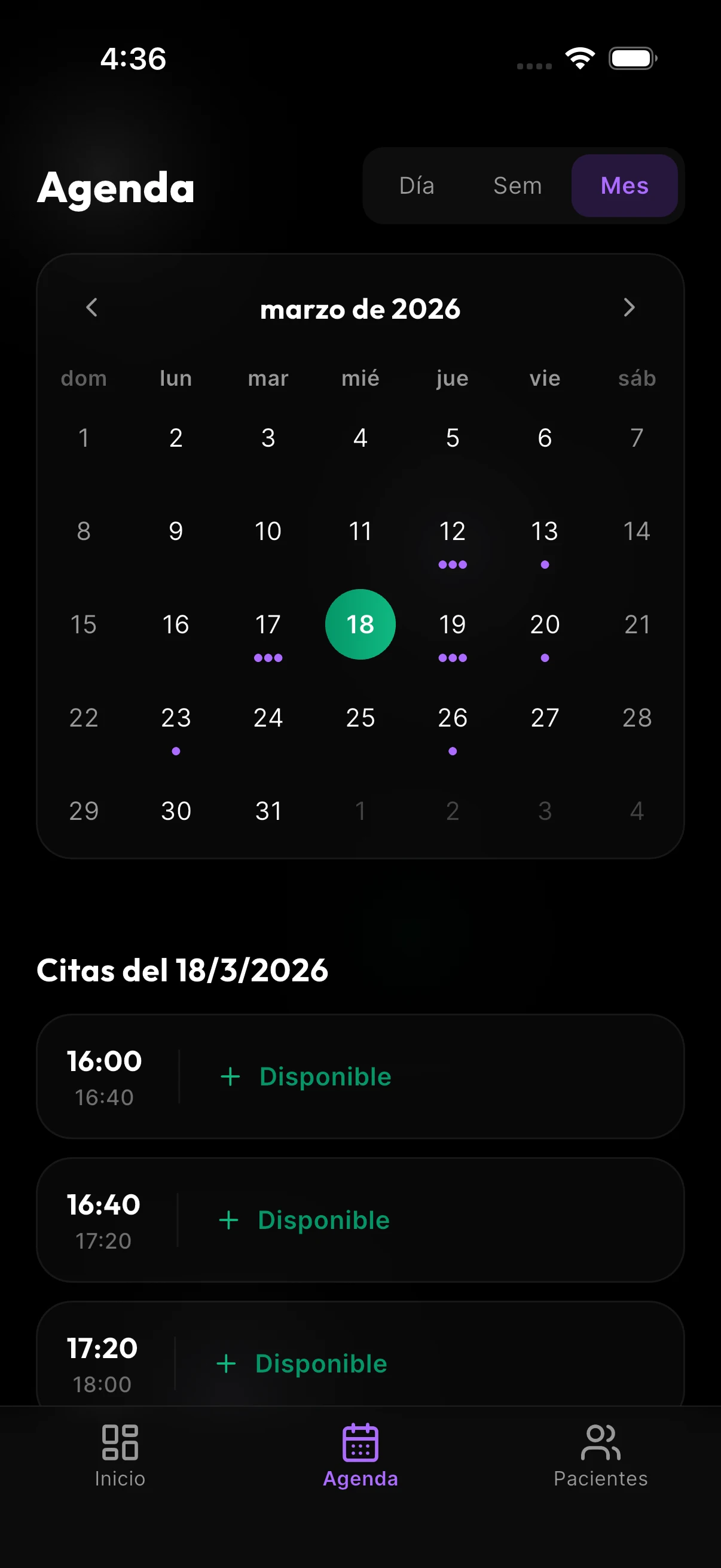 App móvil Medicynia - Agenda médica y recetas digitales desde tu celular